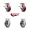 Service Caster 5 Inch Kingpinless Poly on Aluminum Wheel Caster Brakes 2 Rigid SCC, 2PK SCC-KP30S520-PAR-SLB-2-R-2 - alternate 7